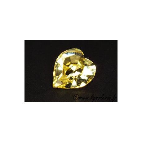 Cabochon coeur 4800 11X10mm JONQUIL  - 1