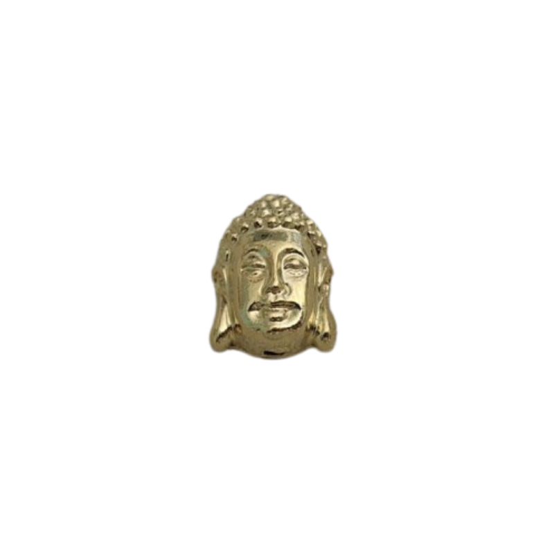 Perle Bouddha dorée à l'or fin 24K - 10x12mm x1