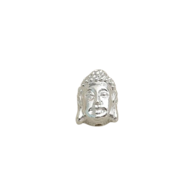 Perle Bouddha finition A925, 10 microns - 10x12mm x1