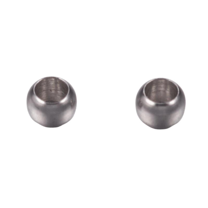 Perles à écraser en acier inoxydable 316, rondelles, couleur acier inoxydable, 2x1.5mm x25