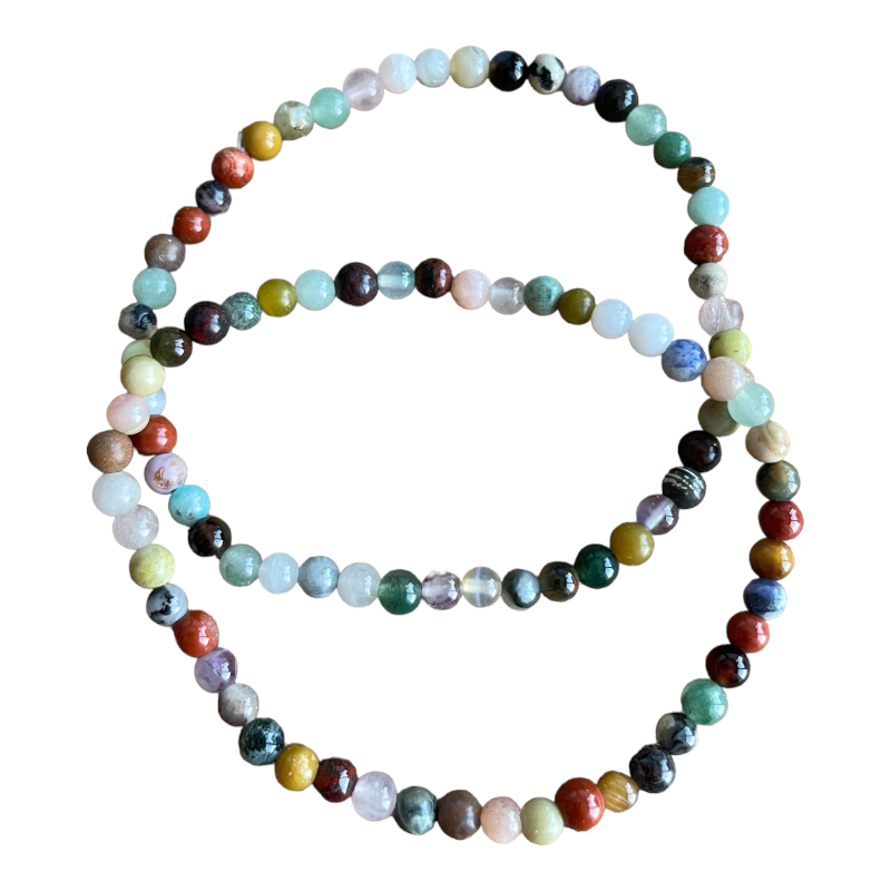 Bracelet Perle Ronde 4mm Mix x1
