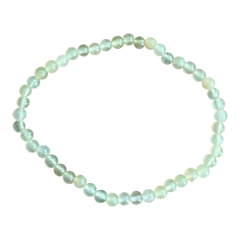 Bracelet Perle Ronde 4mm, Fil de 18cm en Serpentine x1