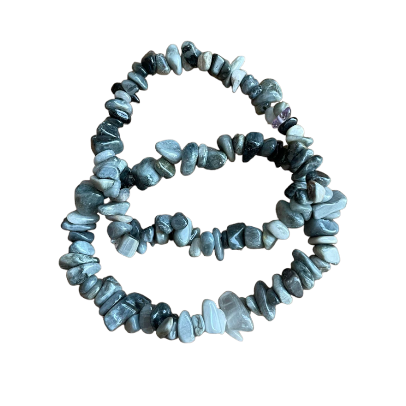 Bracelet Chips en Chrysobéryl (Œil de Chat) - fil de 18cm x1