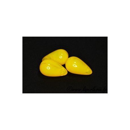 Goutte 9X15mm JAUNE OPALE x10  - 1