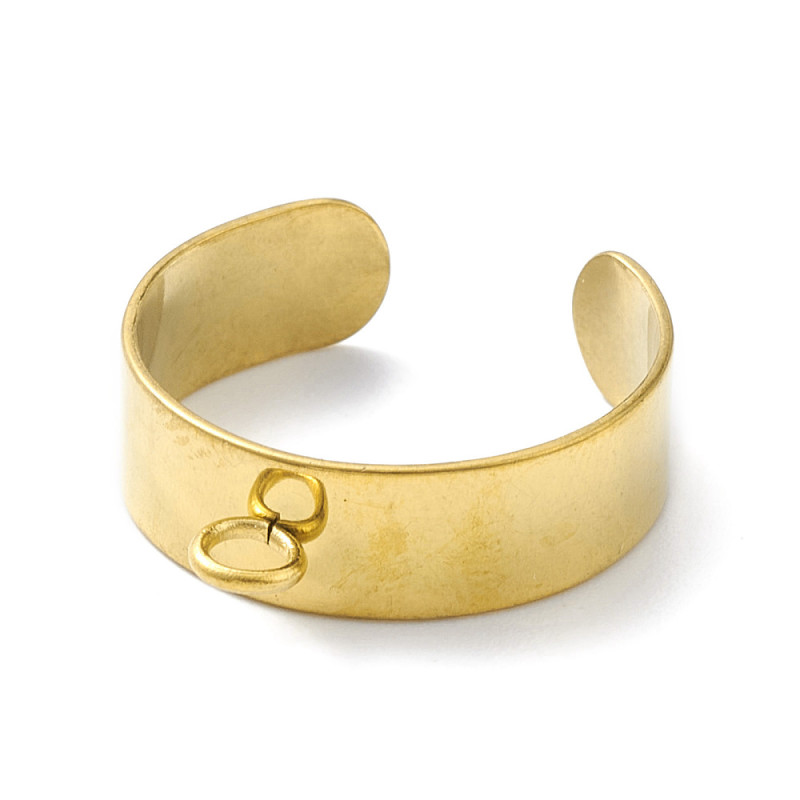 Bague 1 anneau acier inoxydable 304 doré 6x0.6mm X1