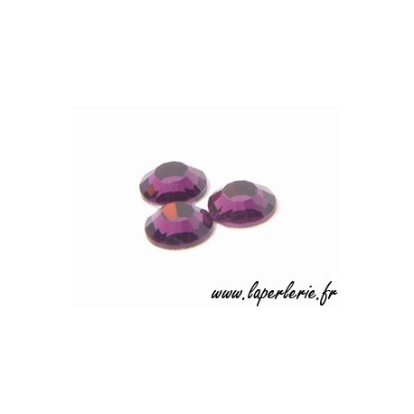 Strass à coller 6 mm AMETHYST x8  - 1