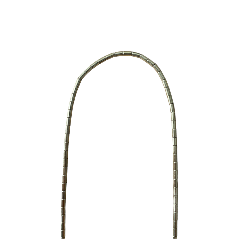 Cylindre hématite doré 3.5x2mm fil de 40 cm X1