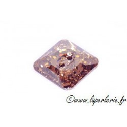Square button 3017 12mm CRYSTAL GOLDEN SHADOW