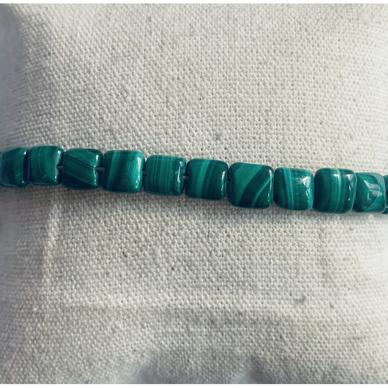 Carré Malachite 6x6x4mm X1