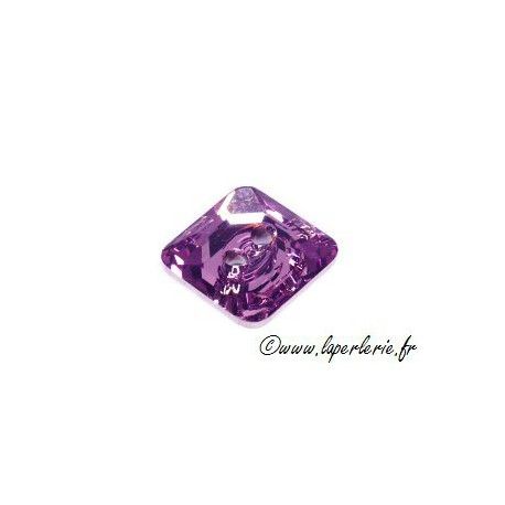 Bouton carré 3017 12mm LIGHT AMETHYST  - 1