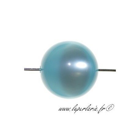 Ronde polaire lustrée 18mm AQUAMARINE  - 1
