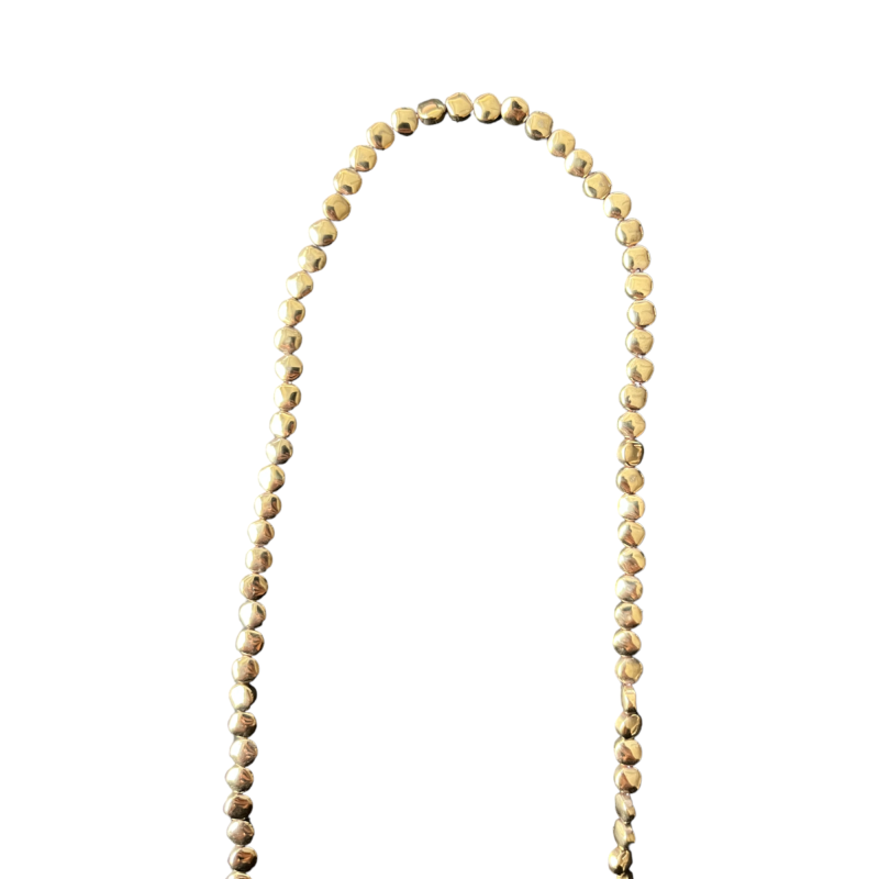 Palets hématite doré 4x2mm fil de 40 cm X1