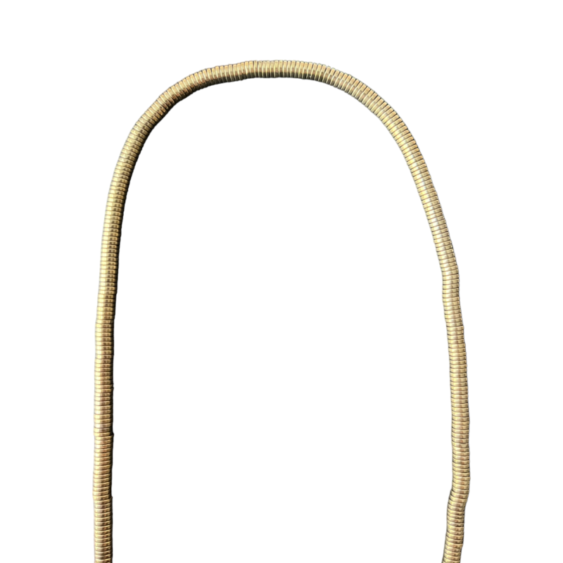 Rondelle hématite doré mat 4x1mm fil de 40 cm X1