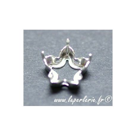 Griffe pour cabochon fleur 4744 10mm ARGENT  - 1