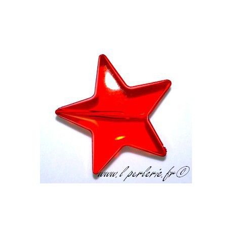 Etoile polyester 15mm ROUGE x4  - 1