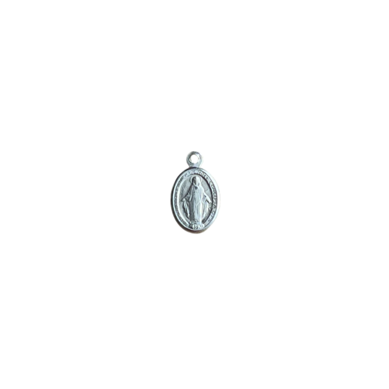 Médaille Ovale Vierge Marie Argent 925 - 8x6mm