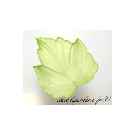 Feuille polyester 30X25mm dépolie VERT ANIS x3  - 1