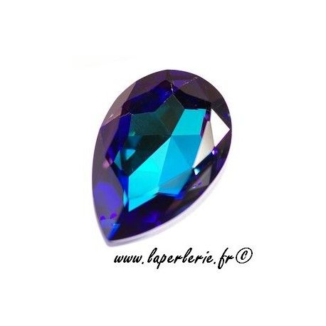 Cabochon poire 4327 30X20mm CRYSTAL HELIOTROPE