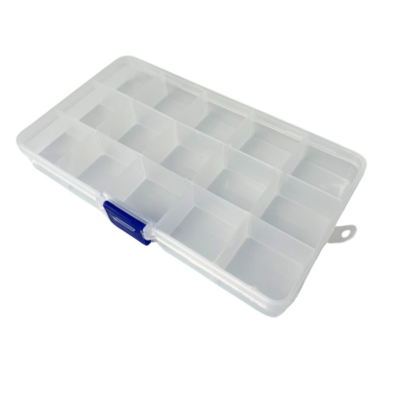 Boîte de rangement 17.5x10cm 15 cases  - 1