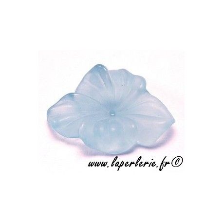 Fleur polyester 24X18mm LIGHT INDICOLITE x3  - 1