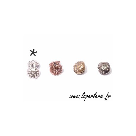 Cache noeud picot 8 mm ARGENTÉ x4  - 1