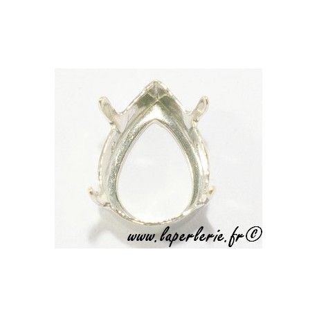 Griffe cabochon poire 4320 18X13mm ARGENT  - 1