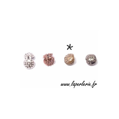 Cache noeud picot 8 mm LAITON VIEILLI x 4  - 1