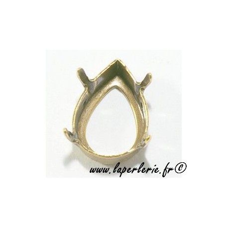 Griffe cabochon poire 4320 18X13mm LAITON  - 1