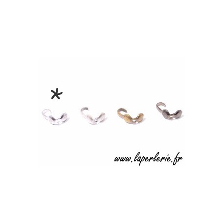 Cache noeud 4 mm ARGENTÉ x2  - 1