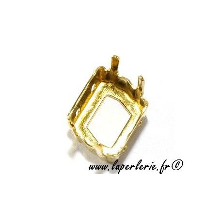 Griffe cabochon cosmic 4739 14X11mm DORE  - 1