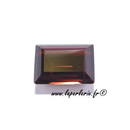 Cabochon step cut 4527 14X10mm BURGUNDY  - 1
