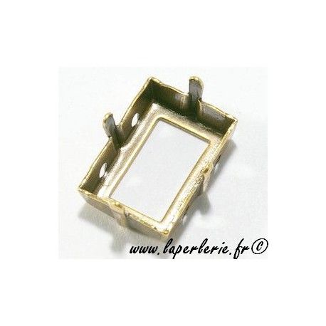 Griffe cabochon step cut 4527 14X10mm LAITON  - 1