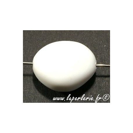 Cailloux 18X14mm polyester BLANC x5  - 1