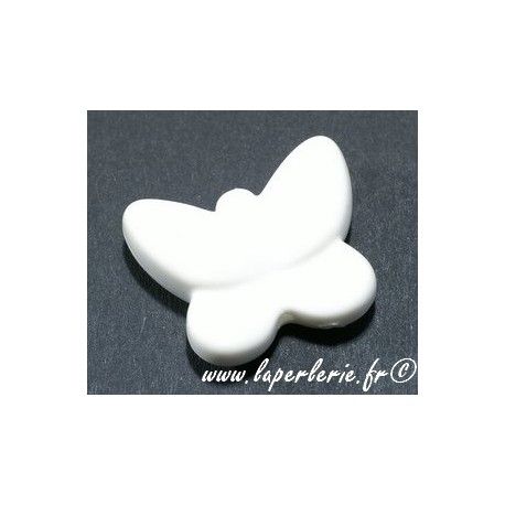 Papillon polyester 30mm BLANC x3  - 1