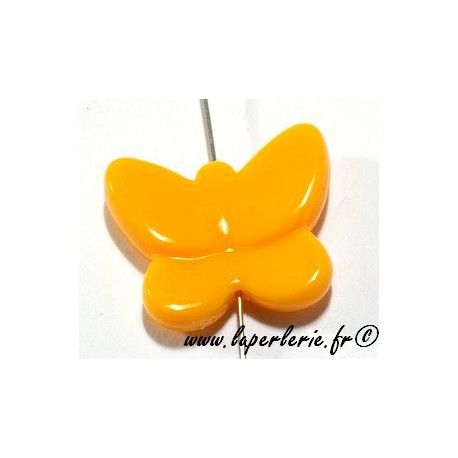 Papillon polyester 30mm LIGHT ORANGE x3  - 1