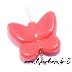 Papillon polyester 30mm CORAIL x3