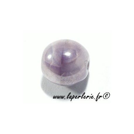 Ronde 10mm lustrée LILAS x4  - 1