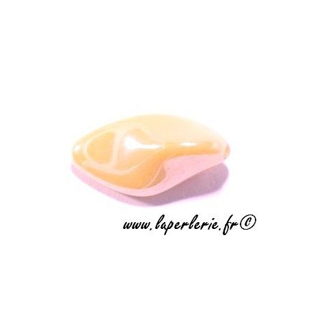 Olive irrégulière lustrée 20X11mm BEIGE x3  - 1