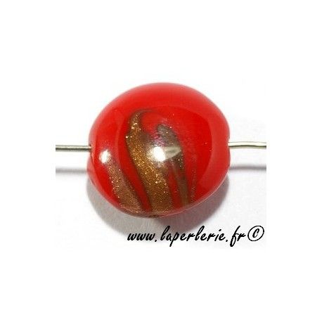 Ronde aplatie pluie d'aventurine 14mm LIGHT SIAM  - 1