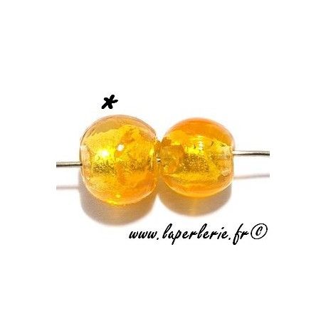 Ronde inclusion feuille d'or 10mm SUN  - 1