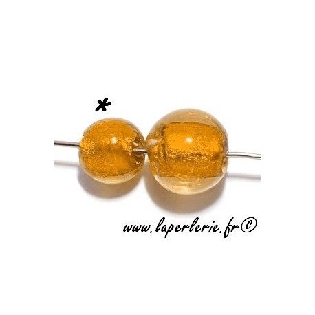 Ronde inclusion feuille d'argent 10mm SUN  - 1