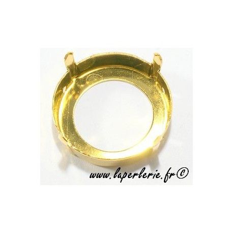 Griffe cabochon rond 1201 27mm DORE  - 1