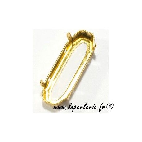 Griffe cabochon allongé 4161 21X7mm DORE  - 1