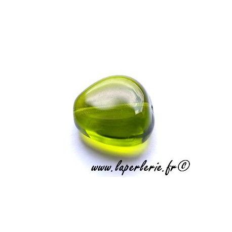 Triangle bords arrondis 18X17mm OLIVINE  - 1