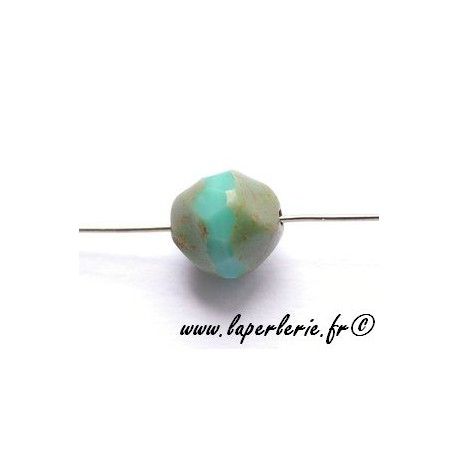 Ronde irrégulière 9mm côté façon pierre TURQUOISE  - 1