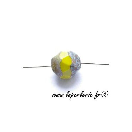 Ronde irrégulière 9mm côté façon pierre PISTACHE  - 1