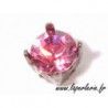 Strass pte diamant 6 mm ROSE x2
