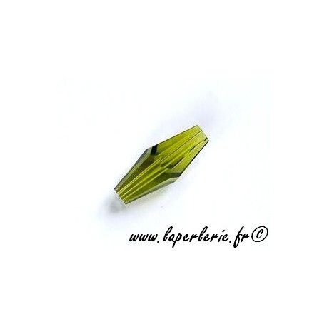 Toupie allongée 15X6mm OLIVINE  - 1