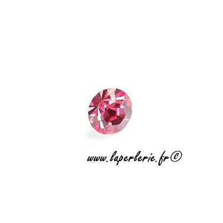 Strass pte diamant 8mm ROSE x2  - 1