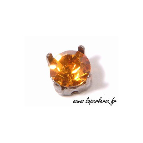 Strass pte diamant 6 mm TOPAZ x2  - 1